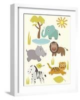 Safari Zoo-Rachel Gresham-Framed Giclee Print