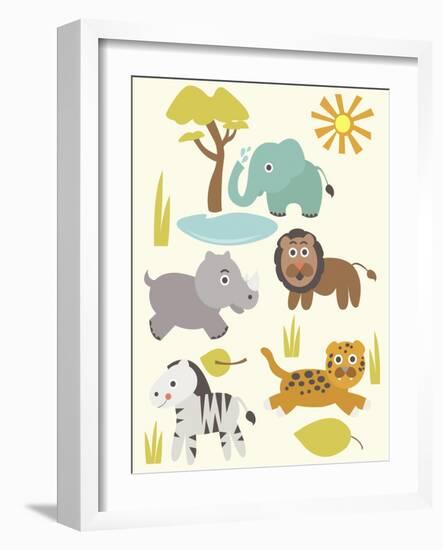 Safari Zoo-Rachel Gresham-Framed Giclee Print