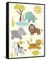 Safari Zoo-Rachel Gresham-Framed Stretched Canvas