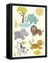 Safari Zoo-Rachel Gresham-Framed Stretched Canvas