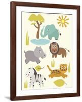 Safari Zoo-Rachel Gresham-Framed Giclee Print