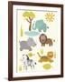 Safari Zoo-Rachel Gresham-Framed Giclee Print