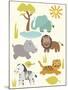 Safari Zoo-Rachel Gresham-Mounted Giclee Print