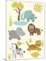 Safari Zoo-Rachel Gresham-Mounted Giclee Print