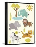 Safari Zoo-Rachel Gresham-Framed Stretched Canvas