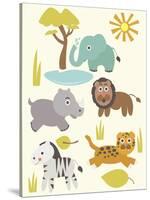 Safari Zoo-Rachel Gresham-Stretched Canvas