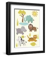 Safari Zoo-Rachel Gresham-Framed Premium Giclee Print