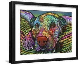 Safe and Sound, Dogs, Animals, Pets, Laying in bed, Stencils, Pop Art-Russo Dean-Framed Giclee Print