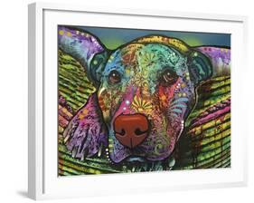 Safe and Sound, Dogs, Animals, Pets, Laying in bed, Stencils, Pop Art-Russo Dean-Framed Giclee Print