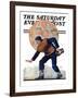 "Safe at the Plate," Saturday Evening Post Cover, September 29, 1928-Alan Foster-Framed Giclee Print