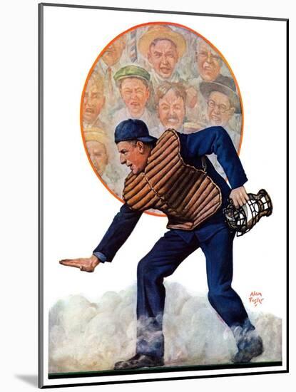 "Safe at the Plate,"September 29, 1928-Alan Foster-Mounted Giclee Print