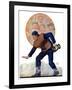 "Safe at the Plate,"September 29, 1928-Alan Foster-Framed Giclee Print