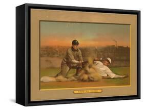 Safe at Third Base-null-Framed Stretched Canvas