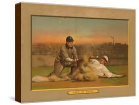 Safe at Third Base-null-Stretched Canvas