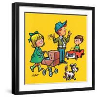 Safe Crossing - Jack & Jill-Lee de Groot-Framed Giclee Print