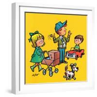 Safe Crossing - Jack & Jill-Lee de Groot-Framed Giclee Print