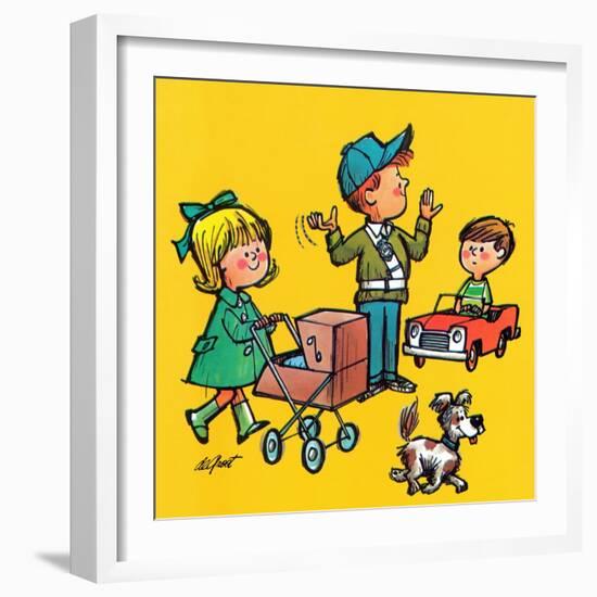 Safe Crossing - Jack & Jill-Lee de Groot-Framed Giclee Print