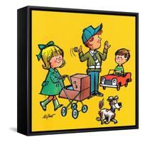 Safe Crossing - Jack & Jill-Lee de Groot-Framed Stretched Canvas