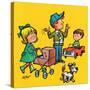 Safe Crossing - Jack & Jill-Lee de Groot-Stretched Canvas