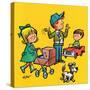 Safe Crossing - Jack & Jill-Lee de Groot-Stretched Canvas