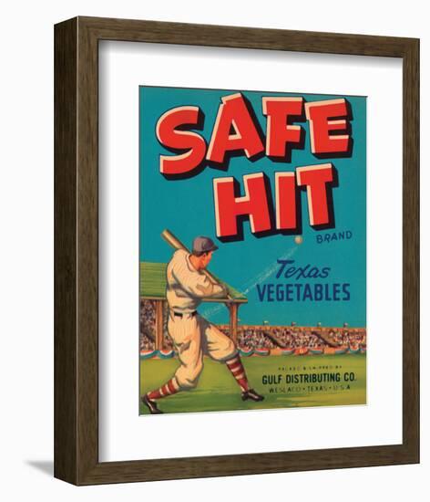 Safe Hit Brand Texas Vegetables-null-Framed Premium Giclee Print