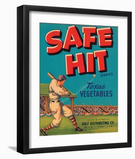 Safe Hit Brand Texas Vegetables-null-Framed Art Print