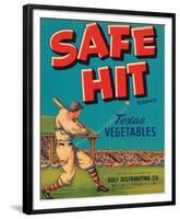 Safe Hit Brand Texas Vegetables-null-Framed Art Print