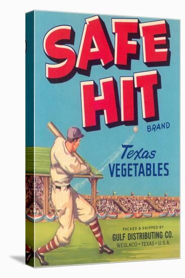 Safe Hit Vegetable Crate Label-null-Stretched Canvas