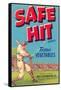 Safe Hit Vegetable Crate Label-null-Framed Stretched Canvas