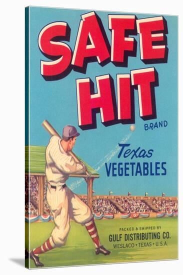 Safe Hit Vegetable Crate Label-null-Stretched Canvas
