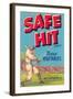 Safe Hit Vegetable Crate Label-null-Framed Art Print