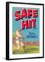 Safe Hit Vegetable Crate Label-null-Framed Art Print