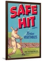 Safe Hit Vegetable Crate Label-null-Framed Art Print