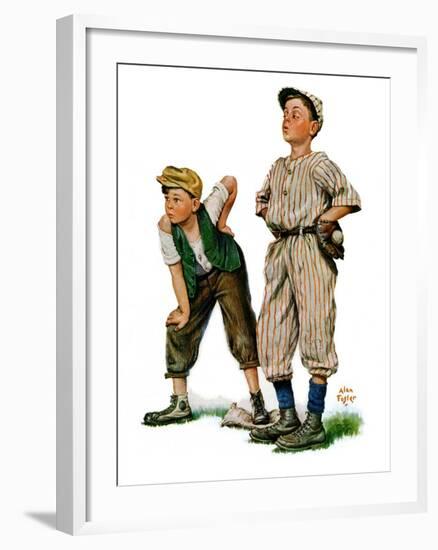 "Safe on Base,"May 28, 1927-Alan Foster-Framed Giclee Print