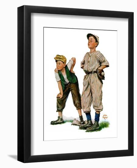 "Safe on Base,"May 28, 1927-Alan Foster-Framed Premium Giclee Print