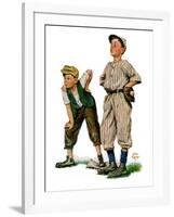 "Safe on Base,"May 28, 1927-Alan Foster-Framed Giclee Print