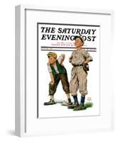 "Safe on Base," Saturday Evening Post Cover, May 28, 1927-Alan Foster-Framed Giclee Print