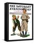 "Safe on Base," Saturday Evening Post Cover, May 28, 1927-Alan Foster-Framed Stretched Canvas