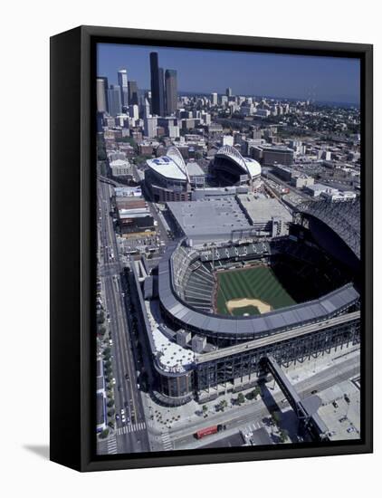 Safeco and Qwest Fields, Seattle, Washington, USA-William Sutton-Framed Stretched Canvas