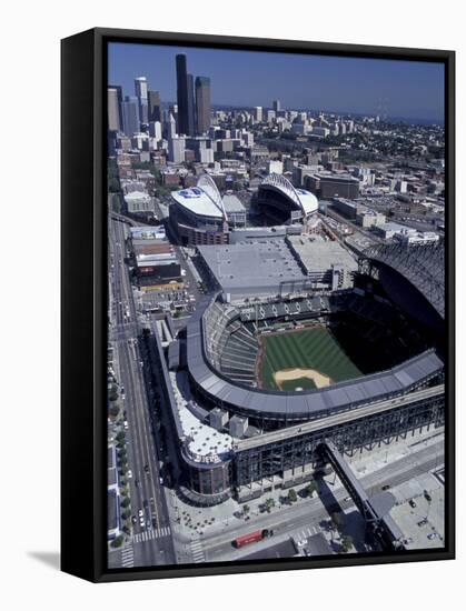 Safeco and Qwest Fields, Seattle, Washington, USA-William Sutton-Framed Stretched Canvas