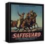 Safeguard Brand - Anaheim, California - Citrus Crate Label-Lantern Press-Framed Stretched Canvas