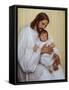 Safely in His Arms-David Lindsley-Framed Stretched Canvas