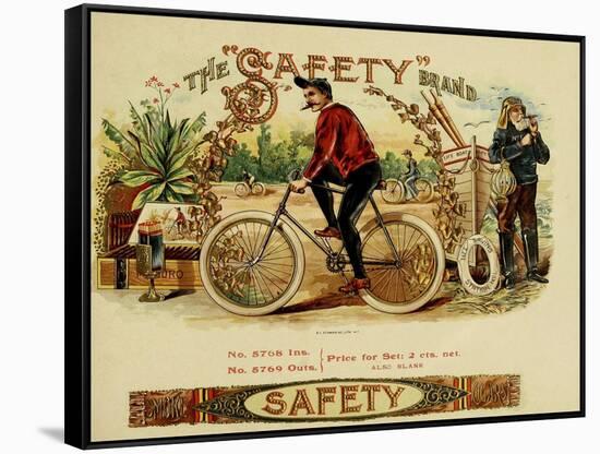 Safety Cig-null-Framed Stretched Canvas