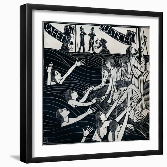 Safety First, 1925 (1934)-Eric Gill-Framed Giclee Print