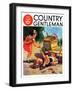 "Safety First," Country Gentleman Cover, June 1, 1937-Henry Hintermeister-Framed Giclee Print