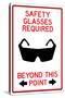 Safety Glasses Required Past This Point Sign Poster-null-Stretched Canvas