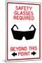 Safety Glasses Required Past This Point-null-Mounted Art Print