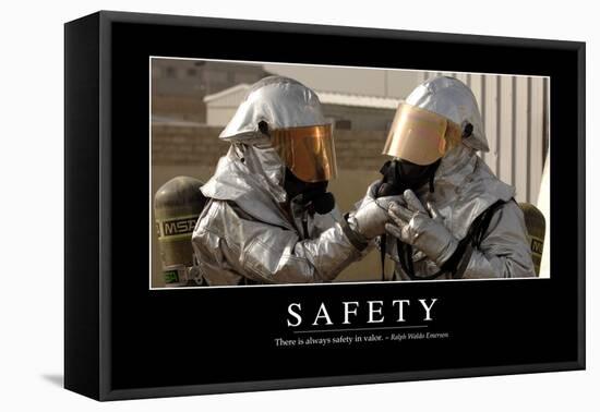 Safety: Inspirational Quote and Motivational Poster-null-Framed Stretched Canvas