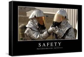 Safety: Inspirational Quote and Motivational Poster-null-Framed Stretched Canvas