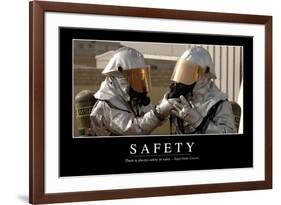 Safety: Inspirational Quote and Motivational Poster-null-Framed Photographic Print